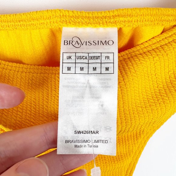 Matching Bikini Set Ribbed Knit Ring Sporty Athletic Supportive 32DD / Medium - Picture 6 of 9